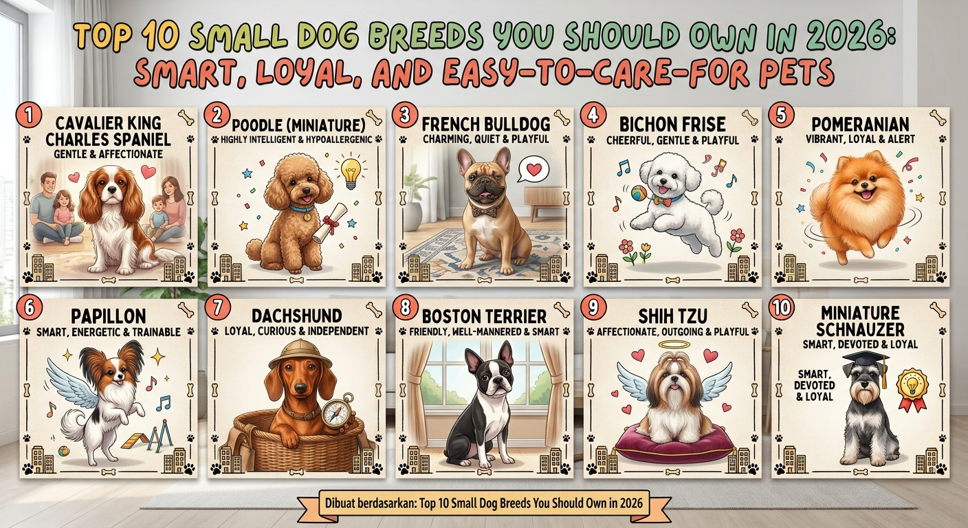 Top 10 Small Dog Breeds You Should Own in 2026: Smart, Loyal, and Easy-to-Care-For Pets