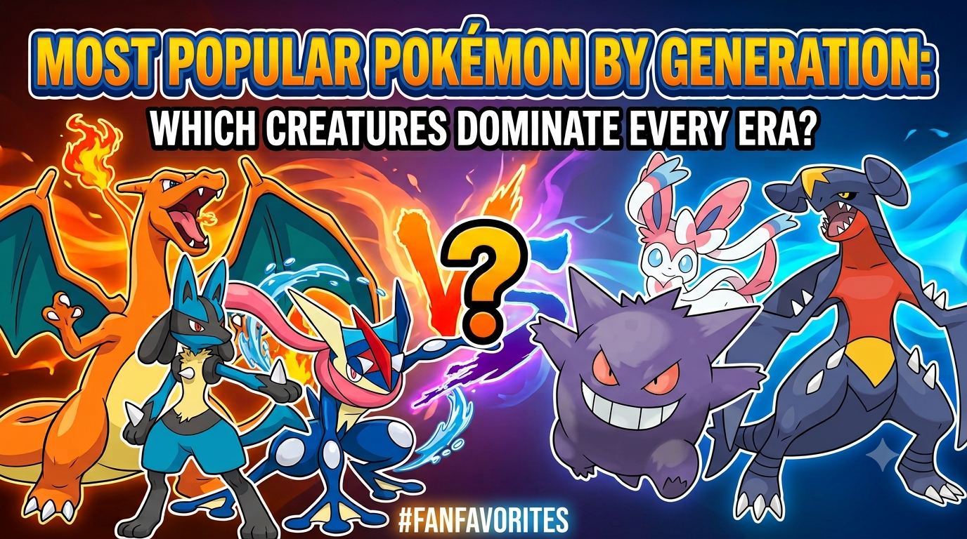 Most Popular Pokémon by Generation: Which Creatures Dominate Every Era?