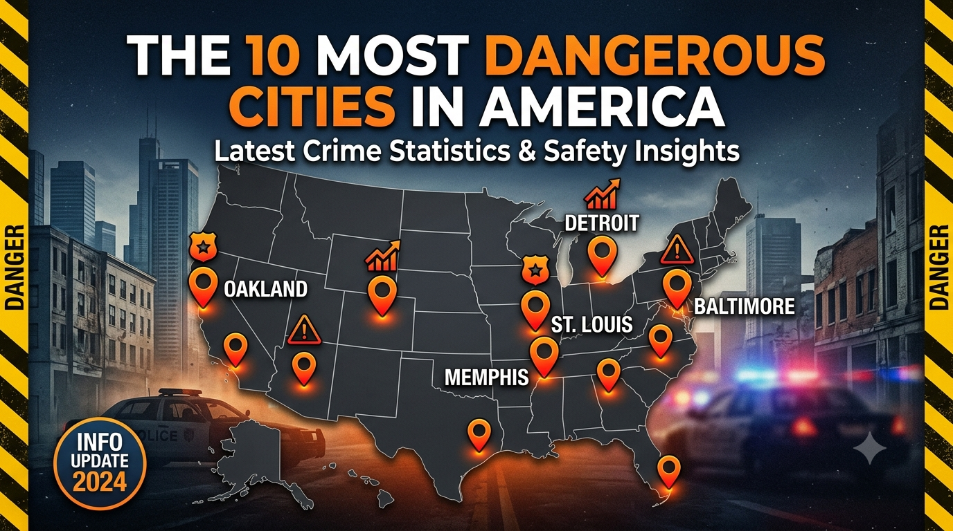 The 10 Most Dangerous Cities in America: Latest Crime Statistics and Safety Insights