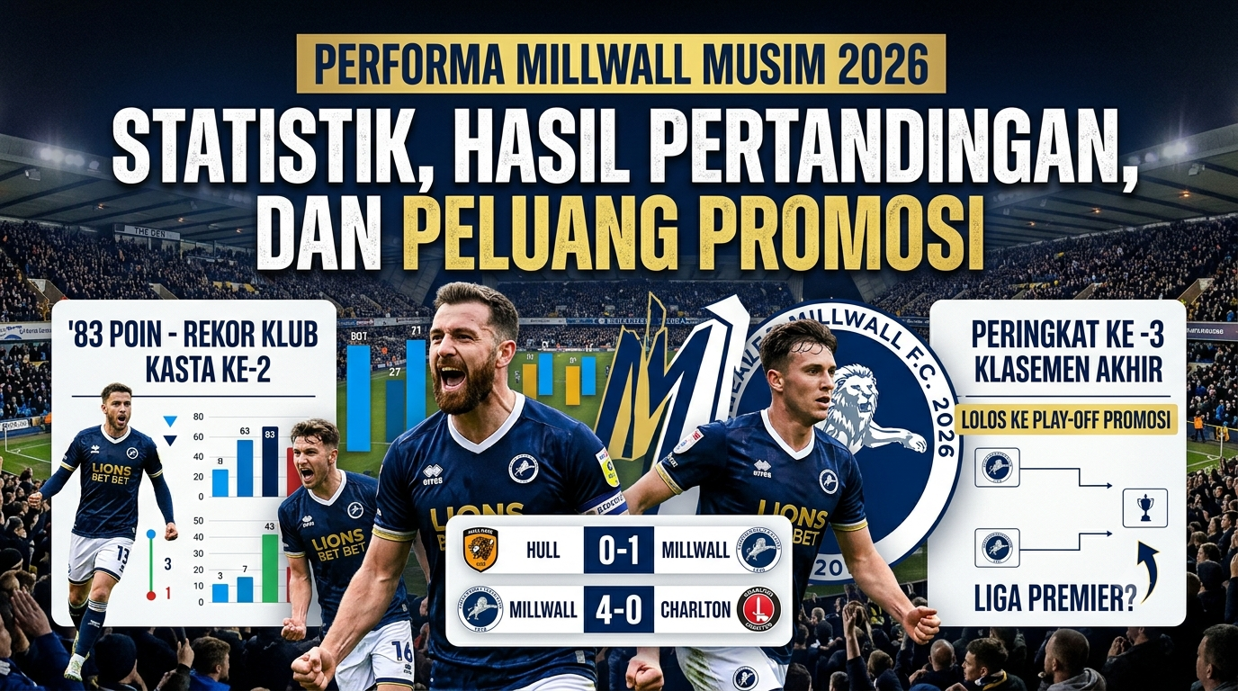 Performa Millwall Musim 2026: Statistik, Hasil Pertandingan, dan Peluang Promosi