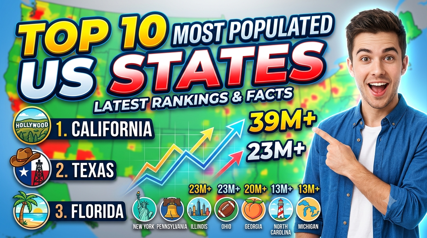 Top 10 Most Populated States in the USA: Latest Population Rankings and Key Facts