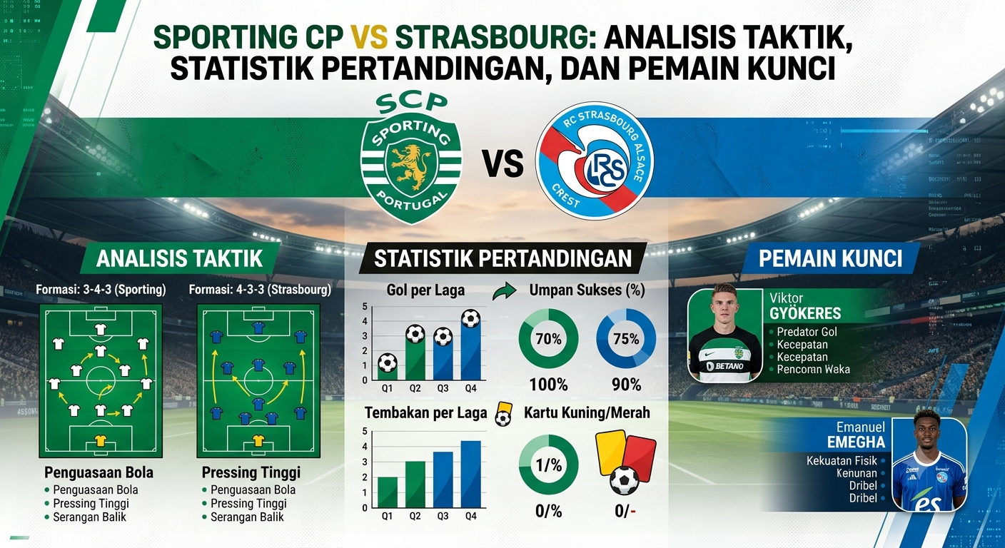 Sporting CP vs Strasbourg: Analisis Taktik, Statistik Pertandingan, dan Pemain Kunci