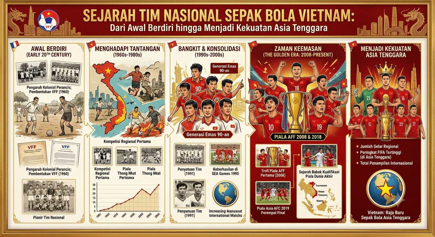 Sejarah Tim Nasional Sepak Bola Vietnam: Dari Awal Berdiri hingga Menjadi Kekuatan Asia Tenggara
