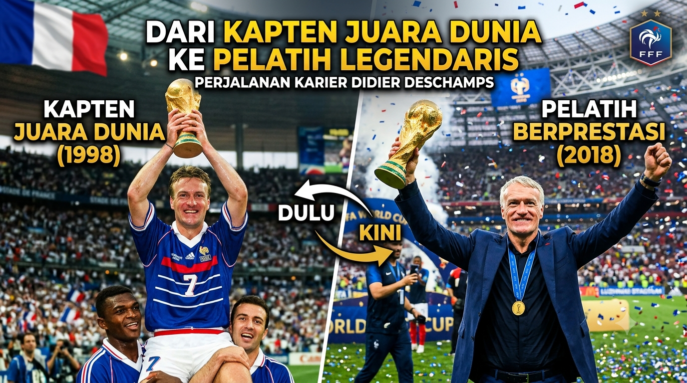Perjalanan Karier Didier Deschamps dari Kapten Juara Dunia hingga Pelatih Berprestasi