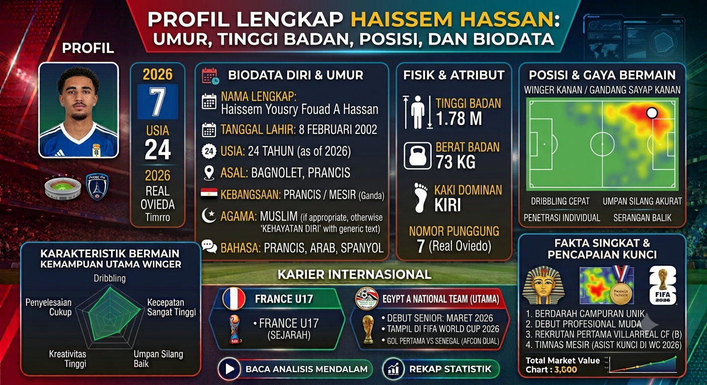 Profil Lengkap Haissem Hassan: Umur, Tinggi Badan, Posisi, dan Biodata