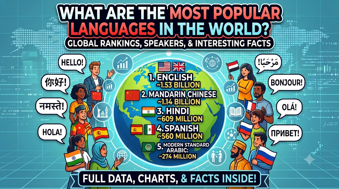 What Are the Most Popular Languages in the World? Global Rankings, Speakers, and Interesting Facts