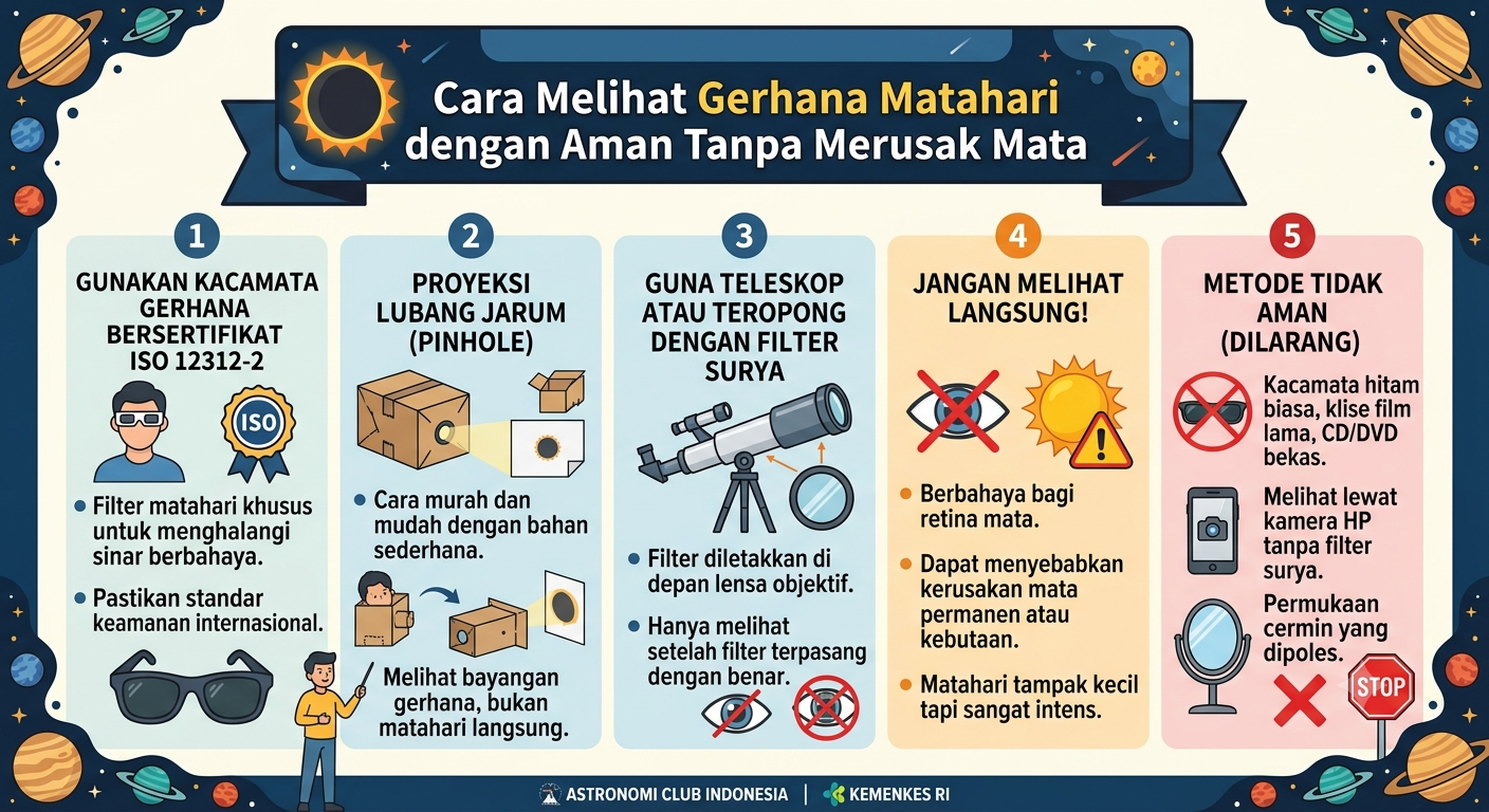 Cara Melihat Gerhana Matahari dengan Aman Tanpa Merusak Mata