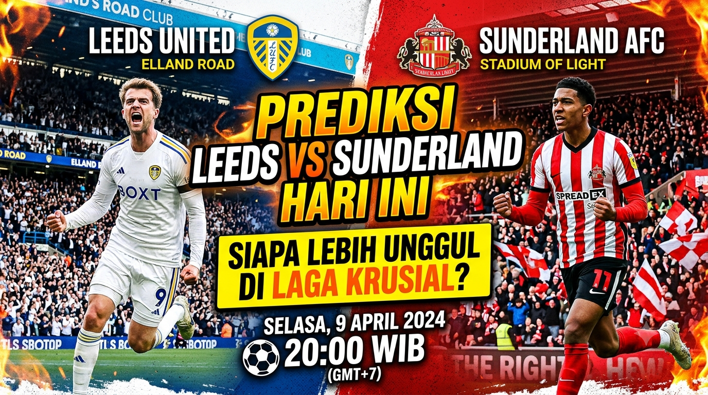 Prediksi Leeds vs Sunderland Hari Ini: Siapa Lebih Unggul di Laga Krusial?