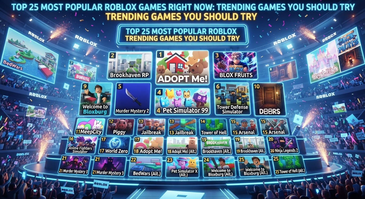 Top 25 Most Popular Roblox Games Right Now: Trending Games You Should Try
