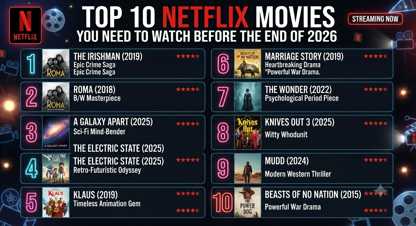 Top 10 Netflix Movies You Need to Watch Before the End of 2026