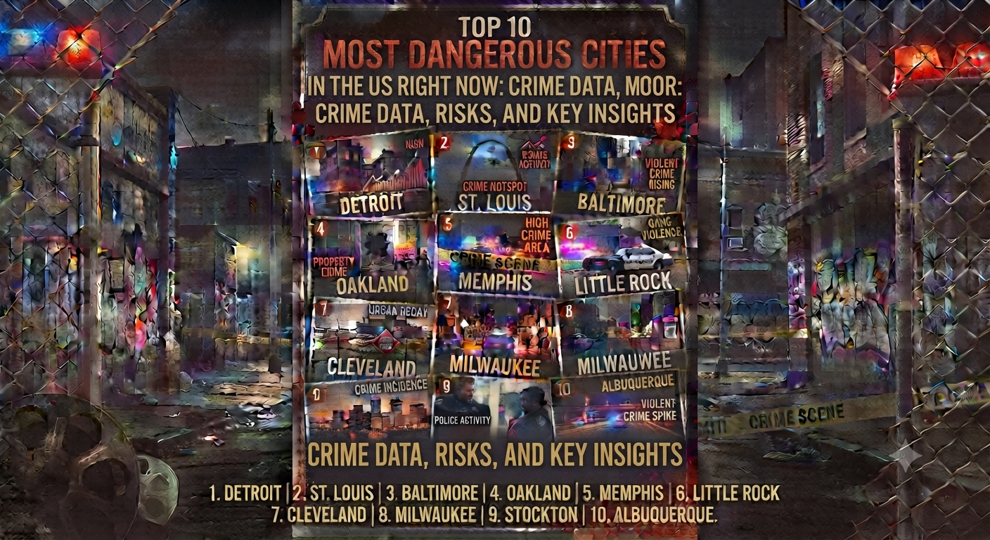 Top 10 Most Dangerous Cities in the US Right Now: Crime Data, Risks, and Key Insights