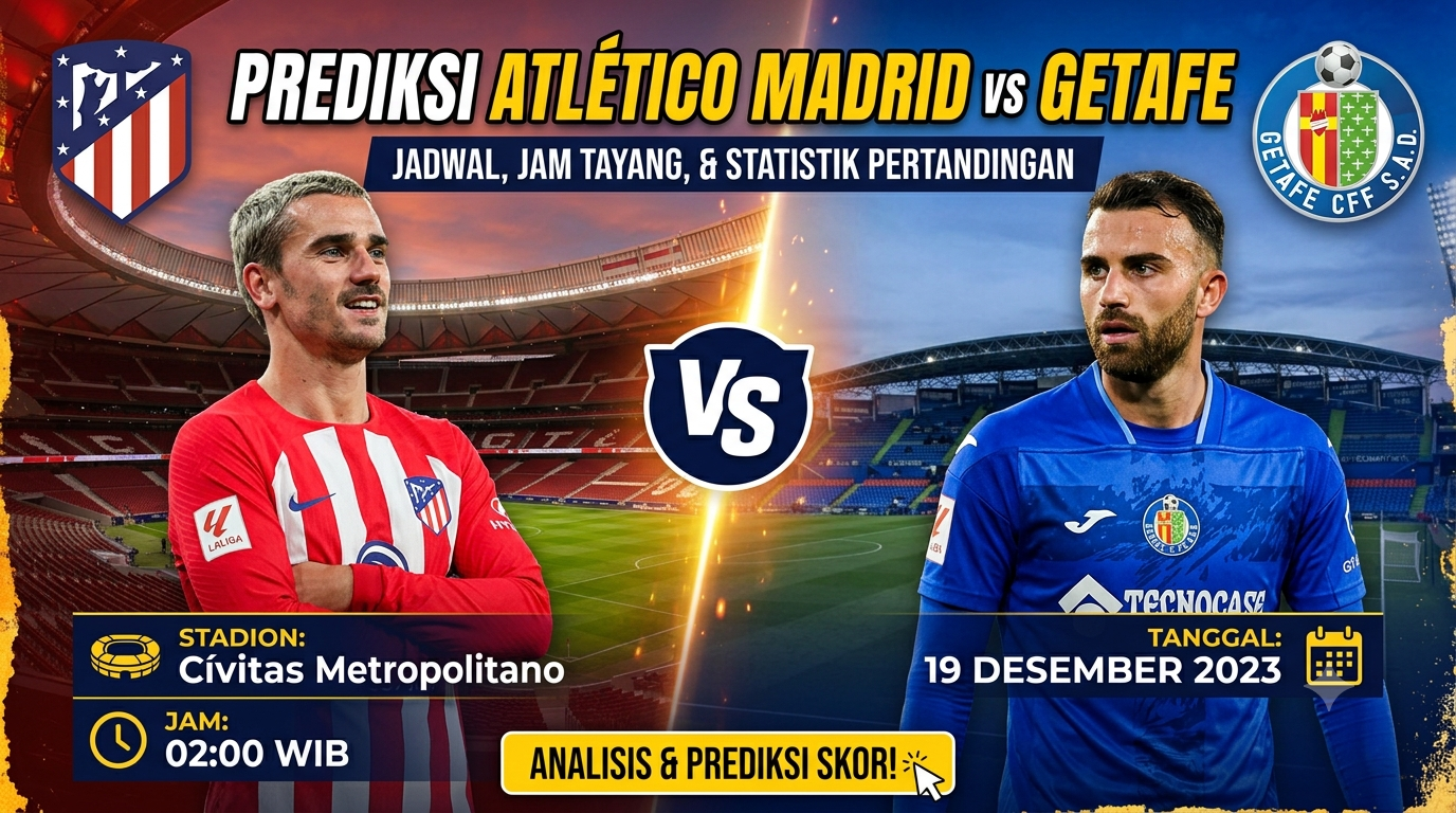 Prediksi Atlético Madrid vs Getafe: Jadwal, Jam Tayang, dan Statistik Pertandingan