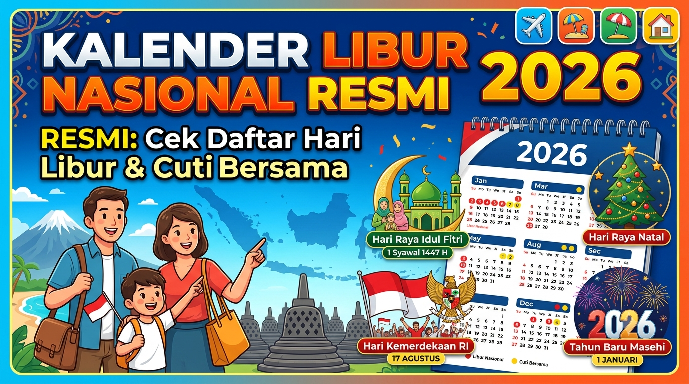 Kalender Libur Nasional 2026 Resmi: Cek Daftar Hari Libur dan Cuti Bersama