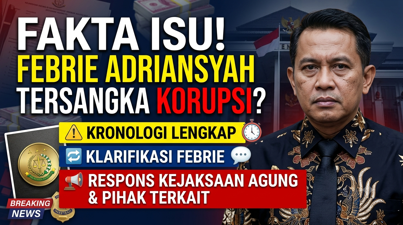 Fakta Isu Febrie Adriansyah Tersangka Korupsi: Kronologi, Klarifikasi, dan Respons Pihak Terkait