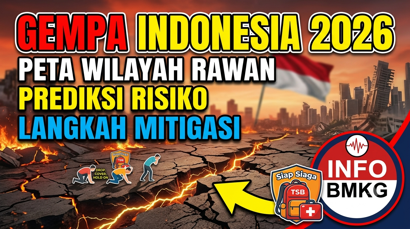 Gempa Bumi Indonesia 2026: Peta Wilayah Rawan Gempa, Prediksi Risiko, dan Langkah Mitigasi Terbaik