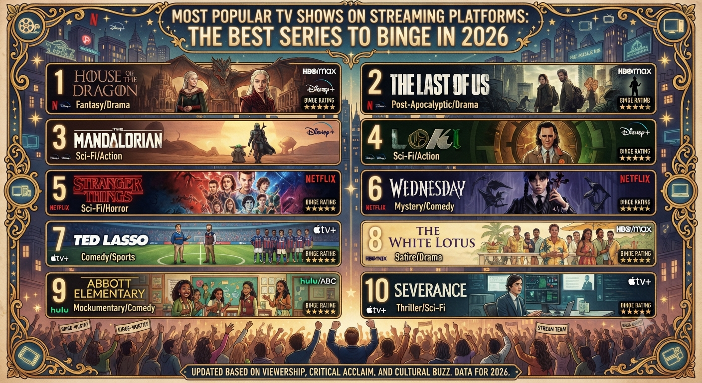 Most Popular TV Shows on Streaming Platforms: The Best Series to Binge in 2026