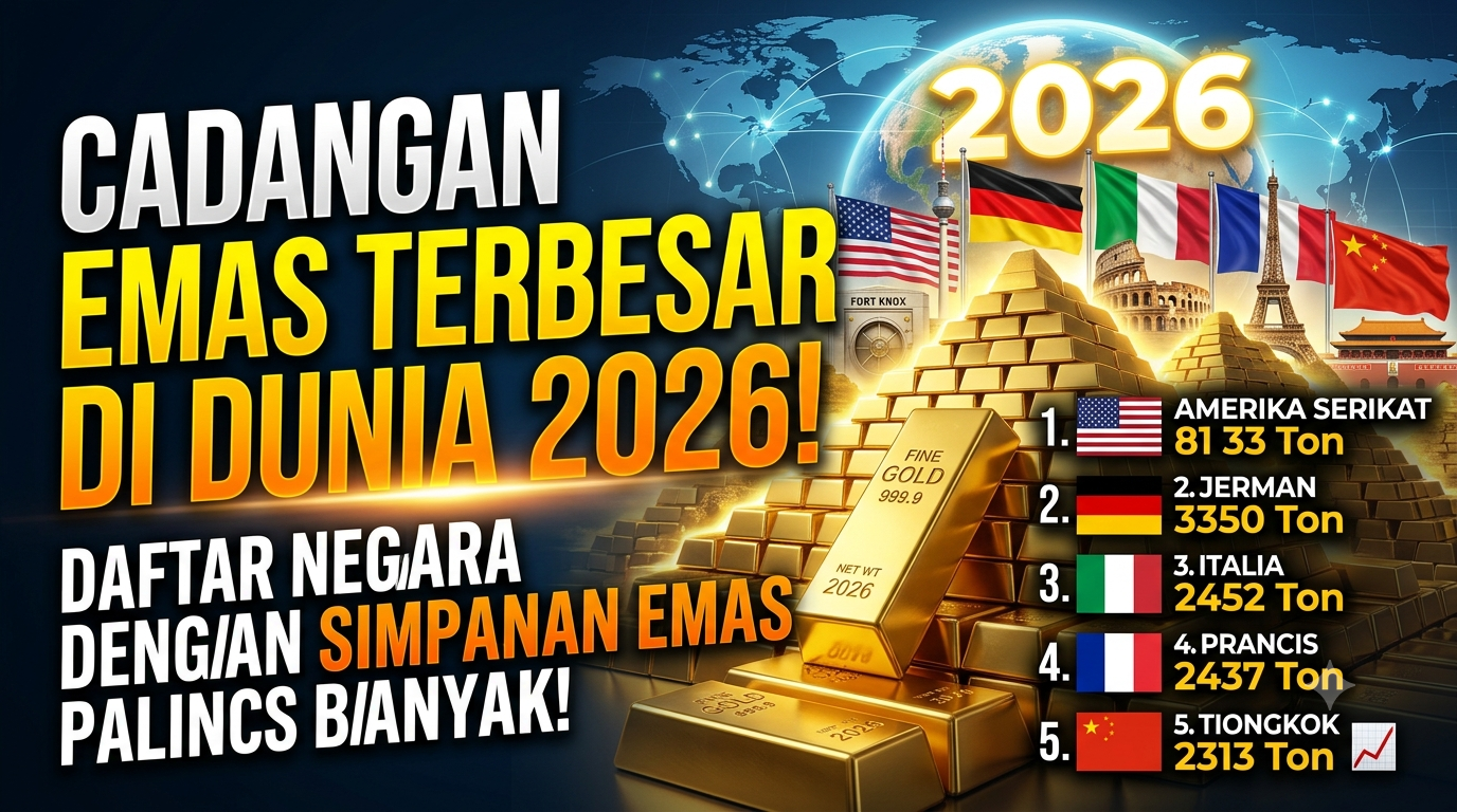 Cadangan Emas Terbesar di Dunia 2026: Daftar Negara dengan Simpanan Emas Paling Banyak