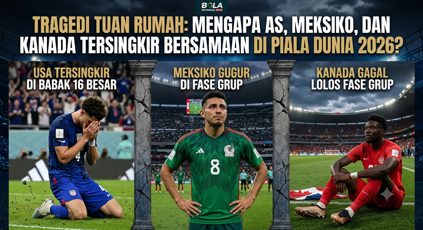 Tragedi Tuan Rumah: Mengapa AS, Meksiko, dan Kanada Tersingkir Bersamaan di Piala Dunia 2026?