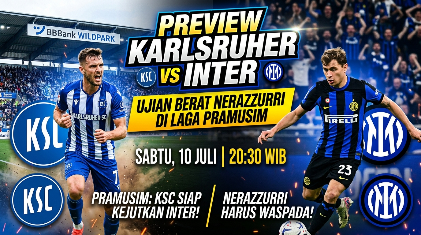 Preview Karlsruher vs Inter: Ujian Berat Nerazzurri di Laga Pramusim