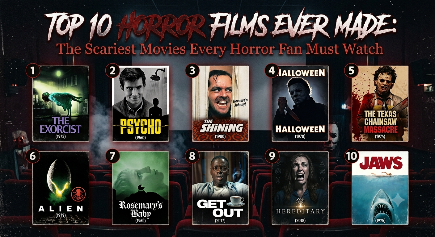 Top 10 Horror Films Ever Made: The Scariest Movies Every Horror Fan Must Watch