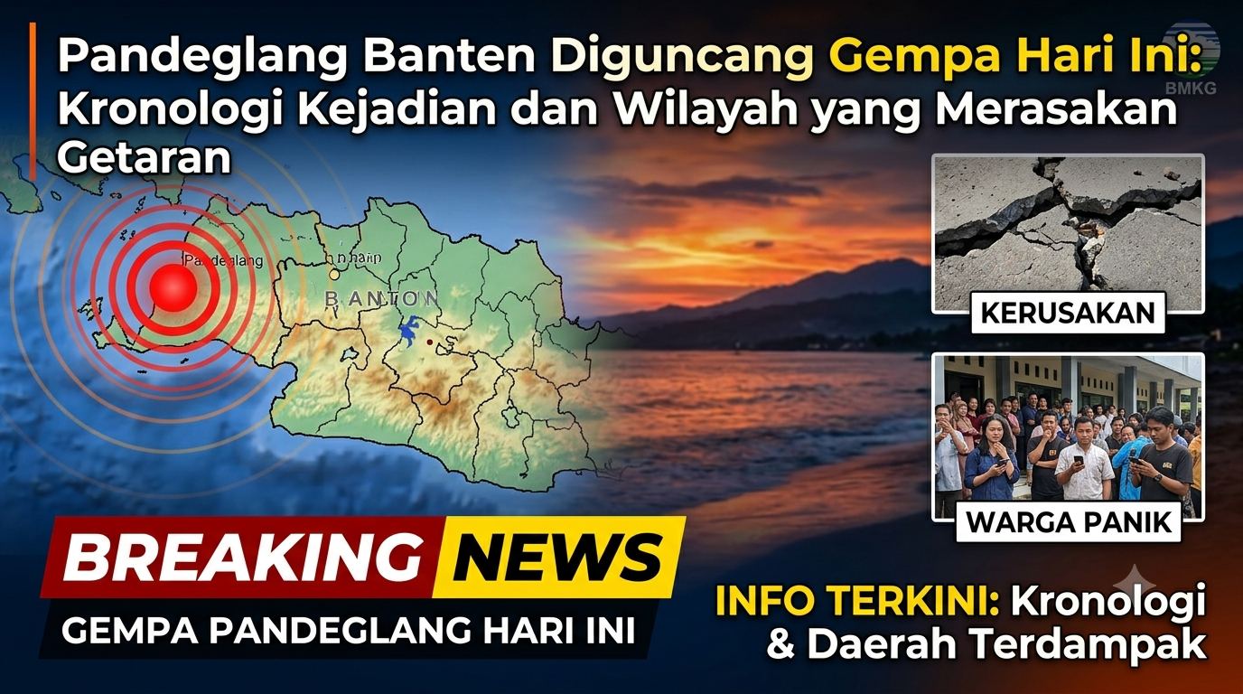 Pandeglang Banten Diguncang Gempa Hari Ini, Berikut Kronologi Kejadian dan Wilayah yang Merasakan Getaran