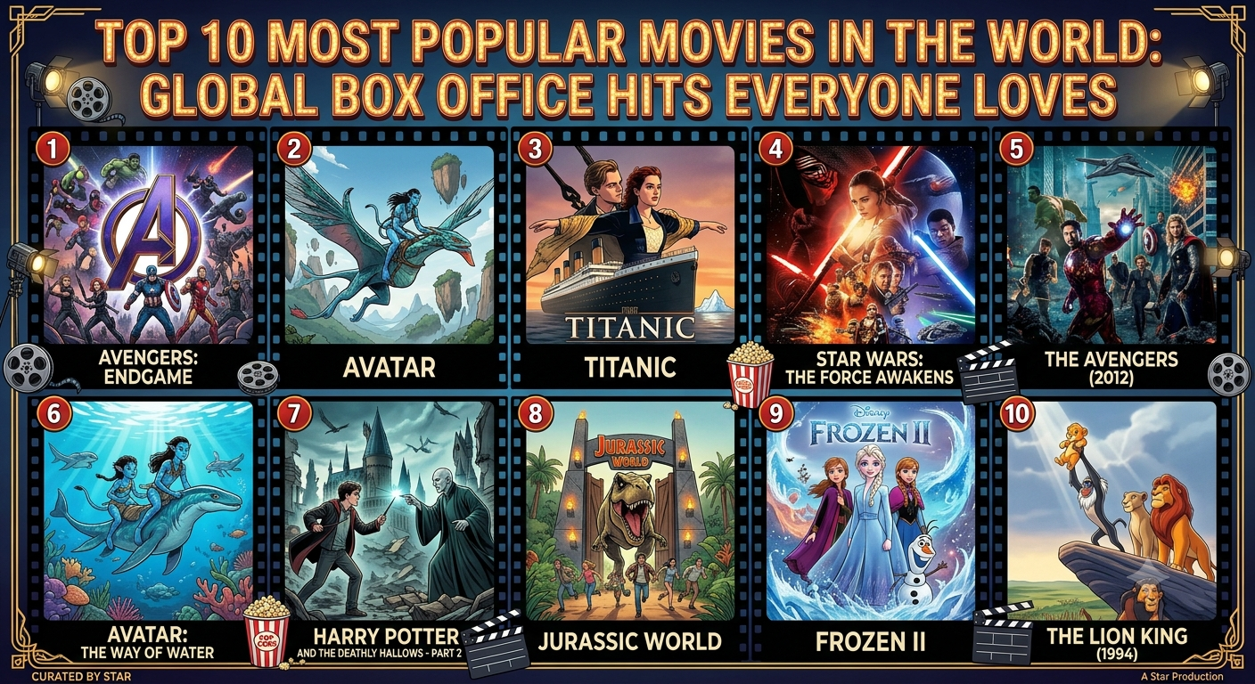 Top 10 Most Popular Movies in the World: Global Box Office Hits Everyone Loves