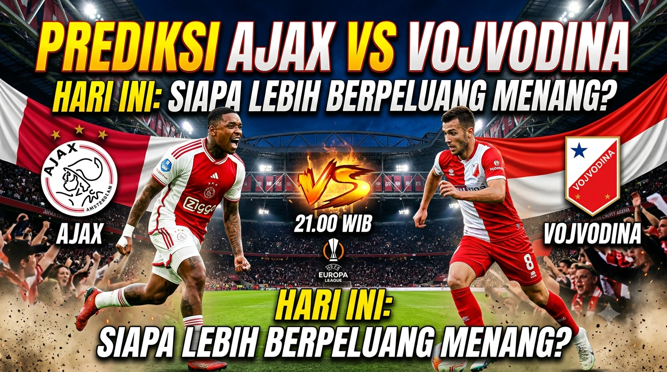 Prediksi Ajax vs Vojvodina Hari Ini: Siapa Lebih Berpeluang Menang?
