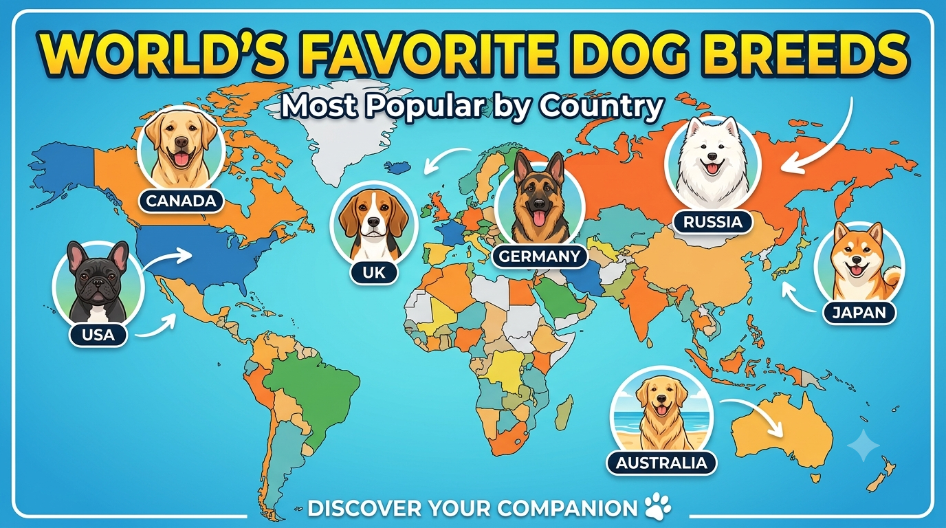 Most Popular Dog Breeds by Country: Discover the World's Favorite Canine Companions