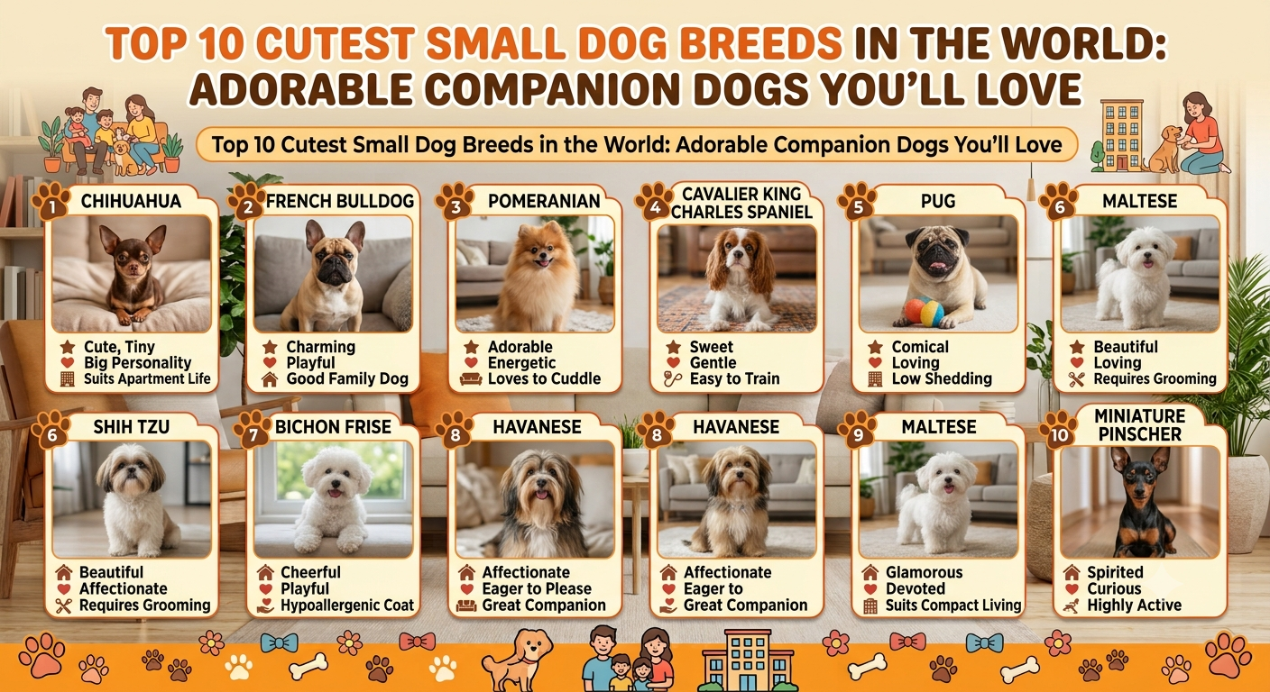Top 10 Cutest Small Dog Breeds in the World: Adorable Companion Dogs You'll Love