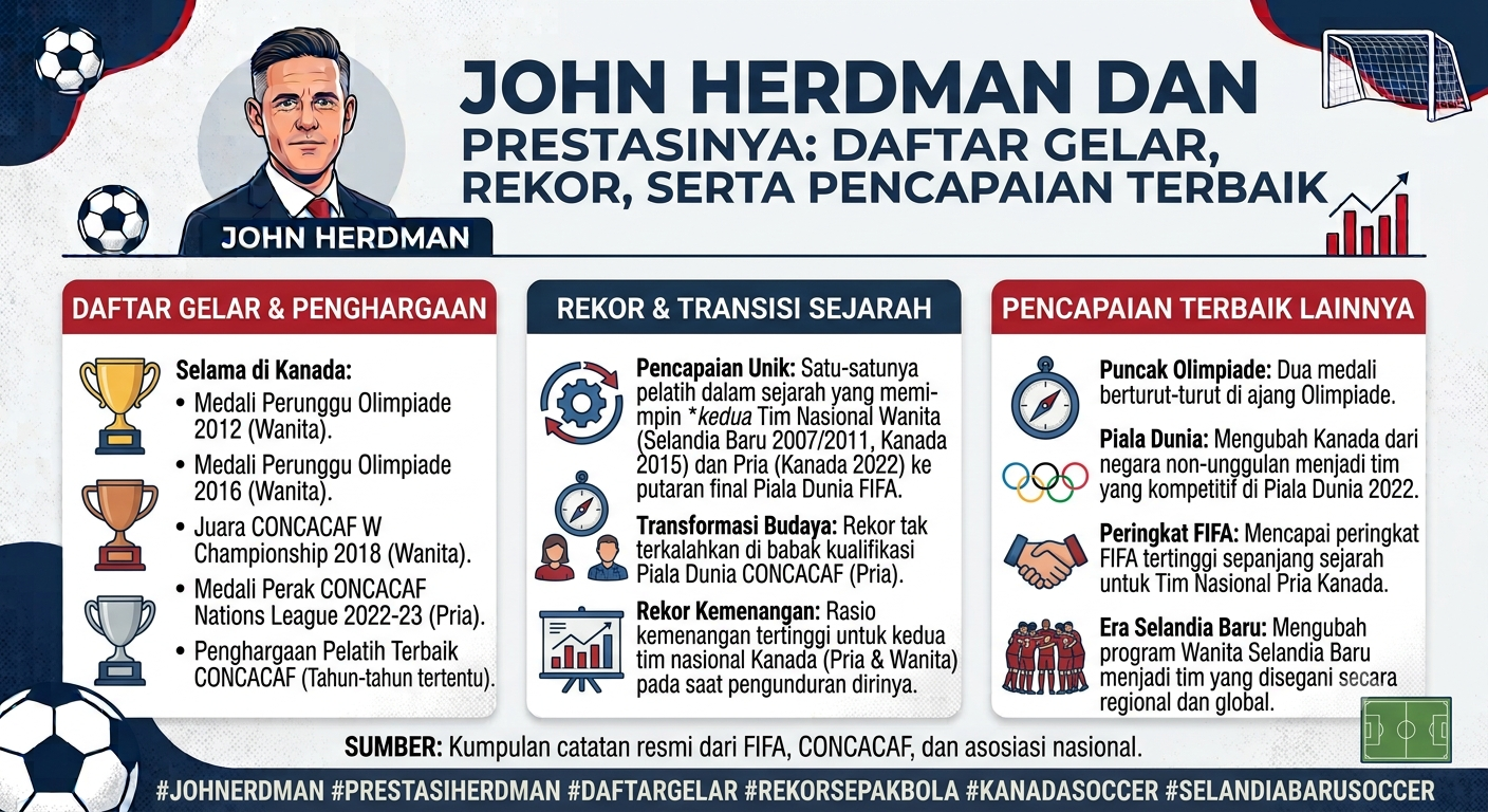 John Herdman dan Prestasinya: Daftar Gelar, Rekor, serta Pencapaian Terbaik