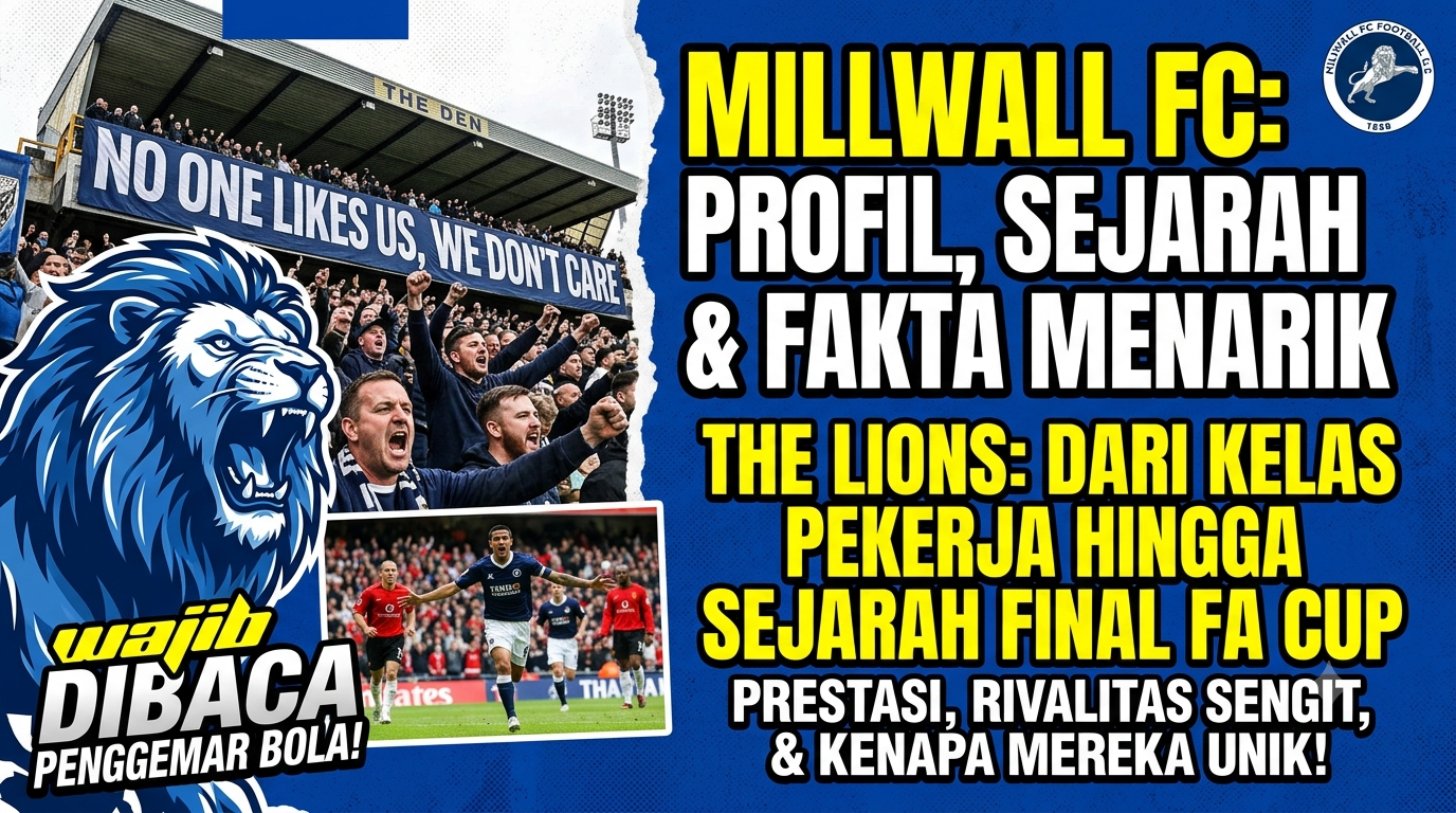 Millwall FC: Profil Klub, Sejarah, Prestasi, dan Fakta Menarik yang Wajib Diketahui