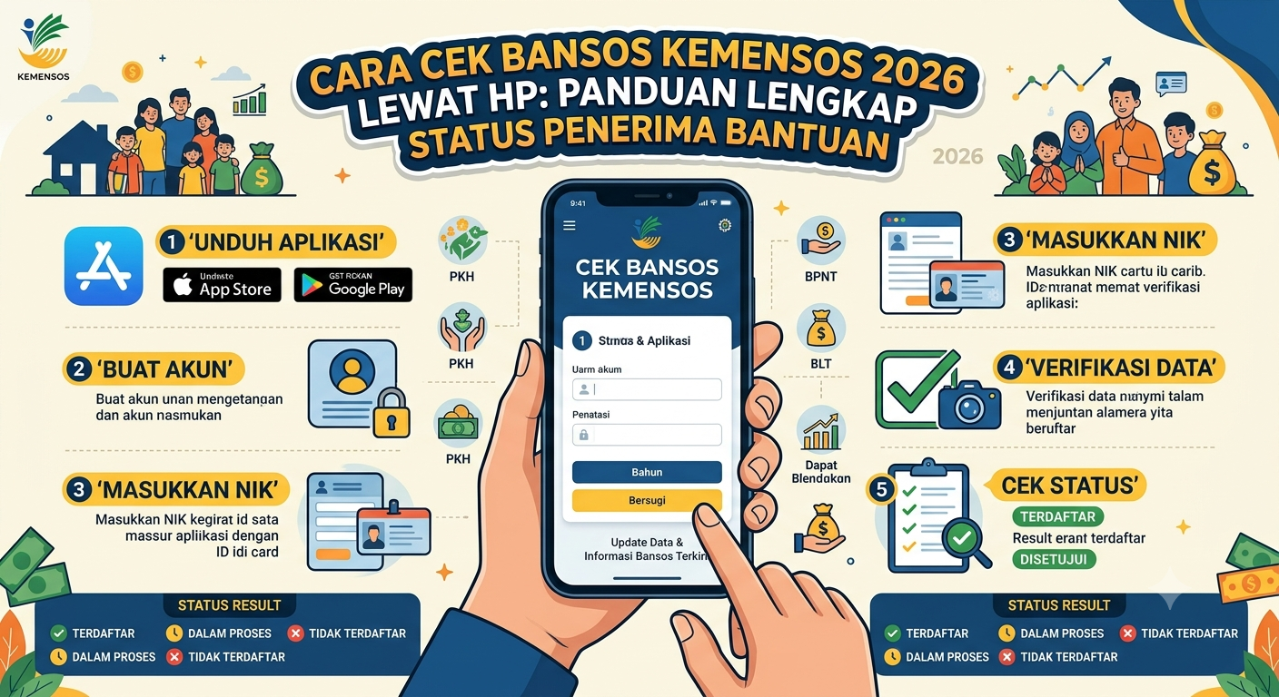 Cara Cek Bansos Kemensos 2026 Lewat HP: Panduan Lengkap Status Penerima Bantuan
