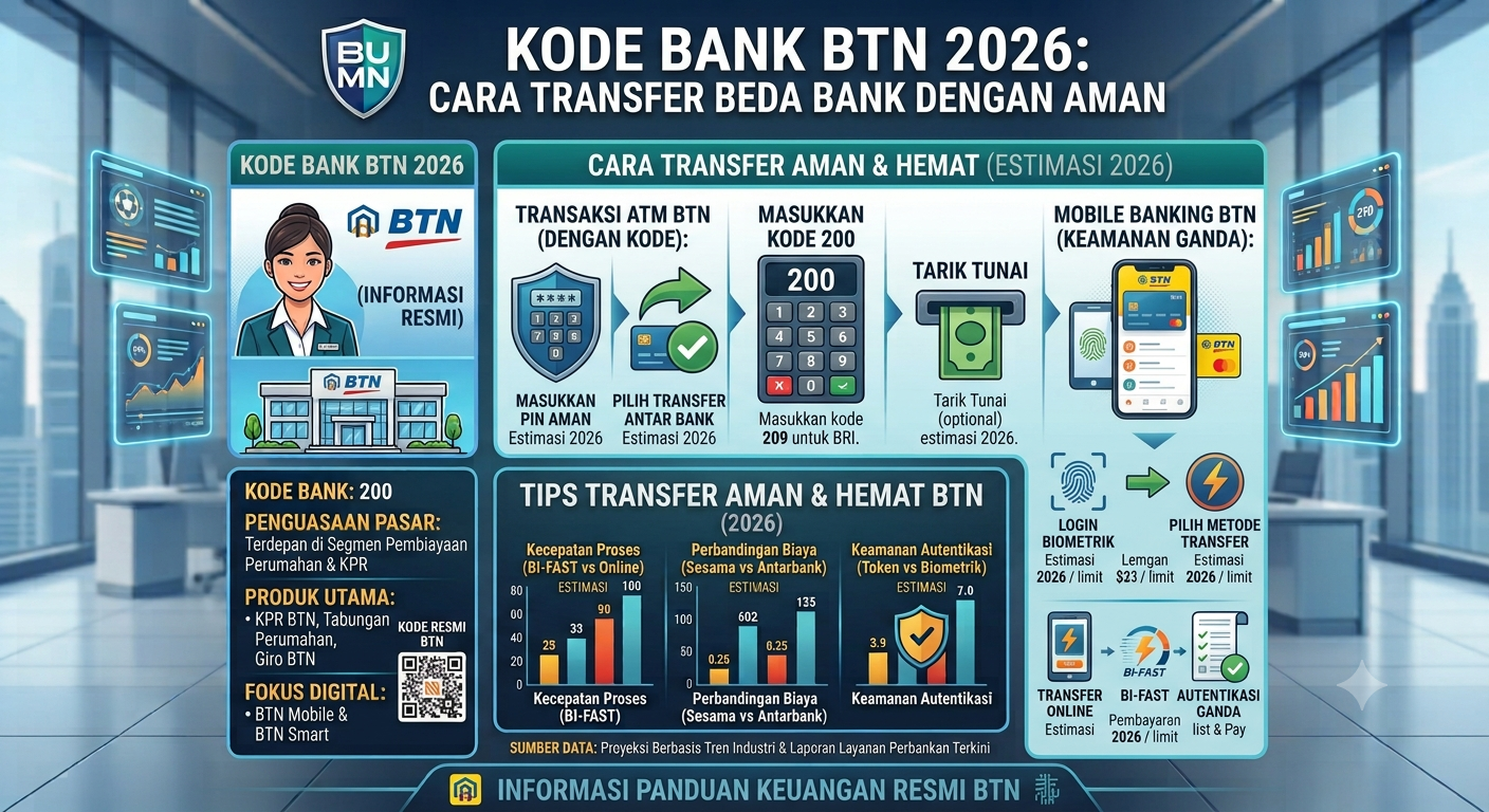 Kode Bank BTN 2026: Cara Transfer Beda Bank dengan Aman