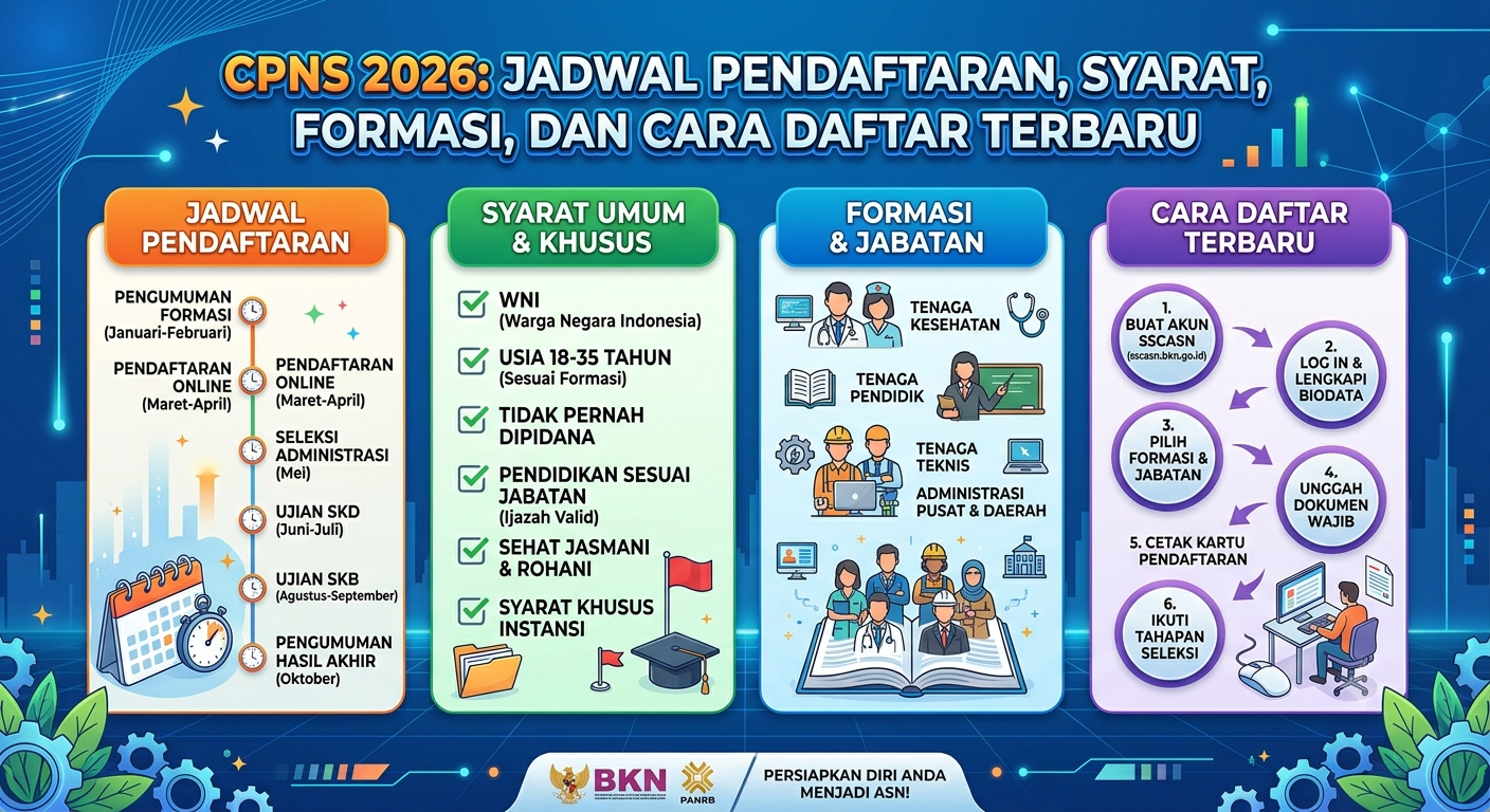 CPNS 2026: Jadwal Pendaftaran, Syarat, Formasi, dan Cara Daftar Terbaru