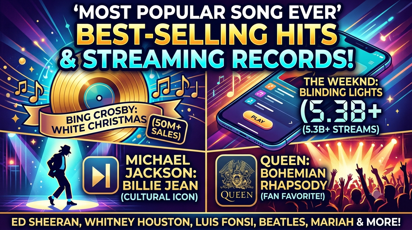 Most Popular Song Ever in the World: Best-Selling Hits, Streaming Records, and Fan Favorites