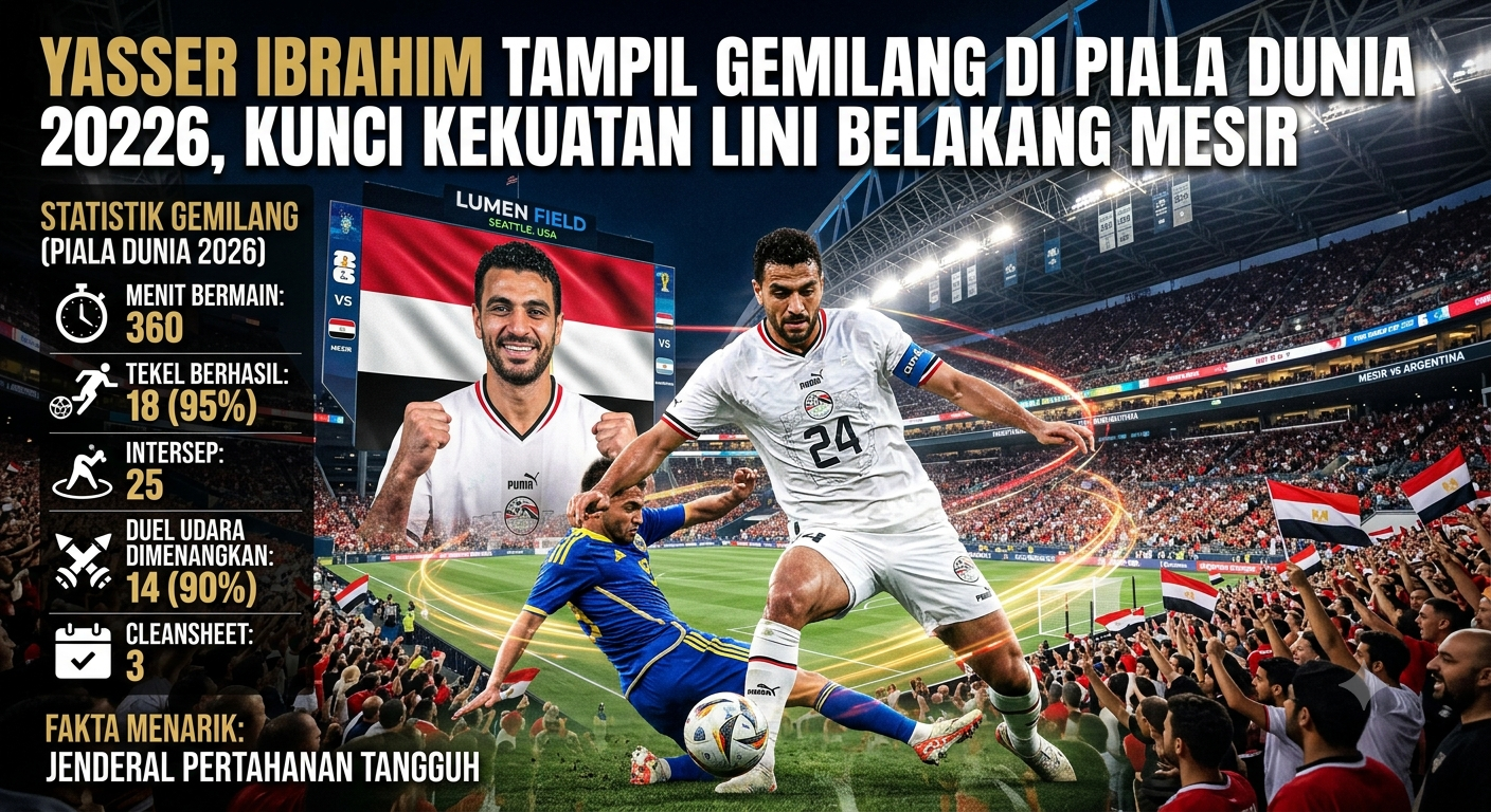 Yasser Ibrahim Tampil Gemilang di Piala Dunia 2026, Kunci Kekuatan Lini Belakang Mesir