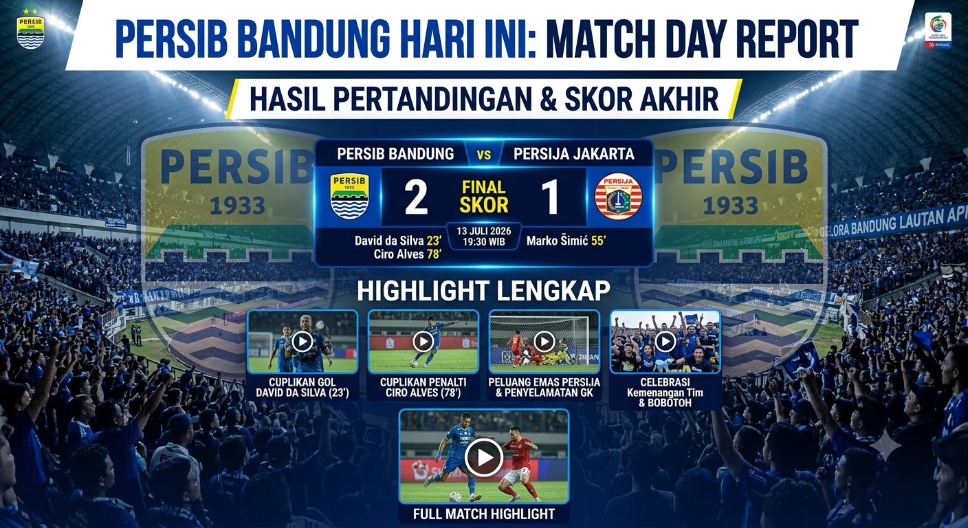 Persib Bandung Hari Ini: Hasil Pertandingan, Skor Akhir, dan Highlight Lengkap