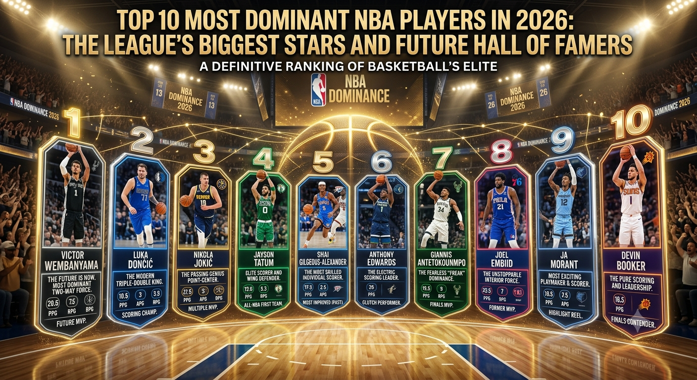 Top 10 Most Dominant NBA Players in 2026: The League's Biggest Stars and Future Hall of Famers