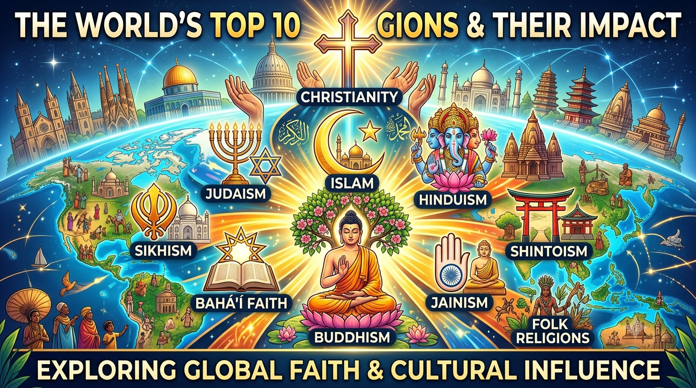 Top 10 Most Popular Religions in the World and Their Global Influence