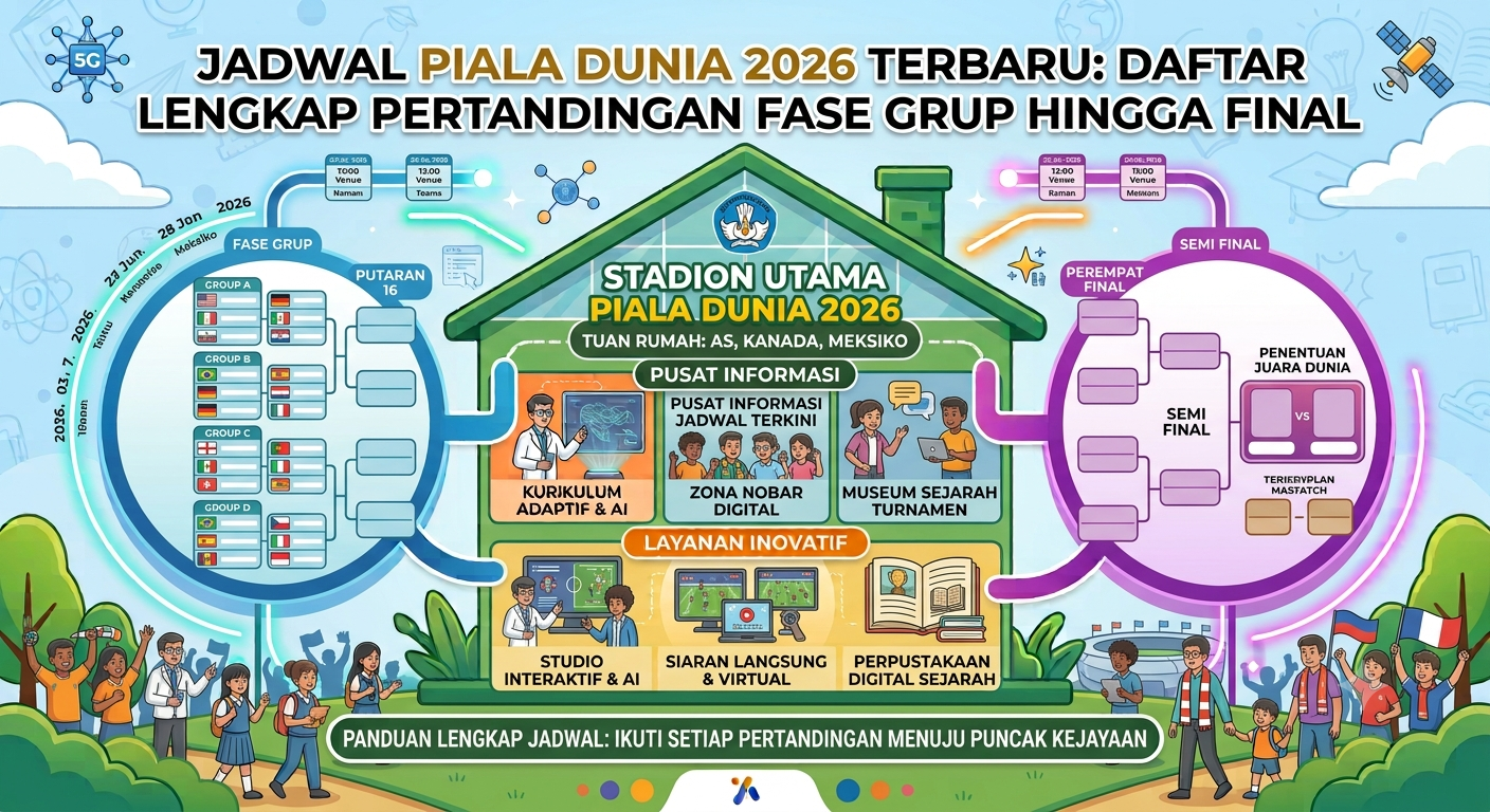 Jadwal Piala Dunia 2026 Terbaru: Daftar Lengkap Pertandingan Fase Grup hingga Final
