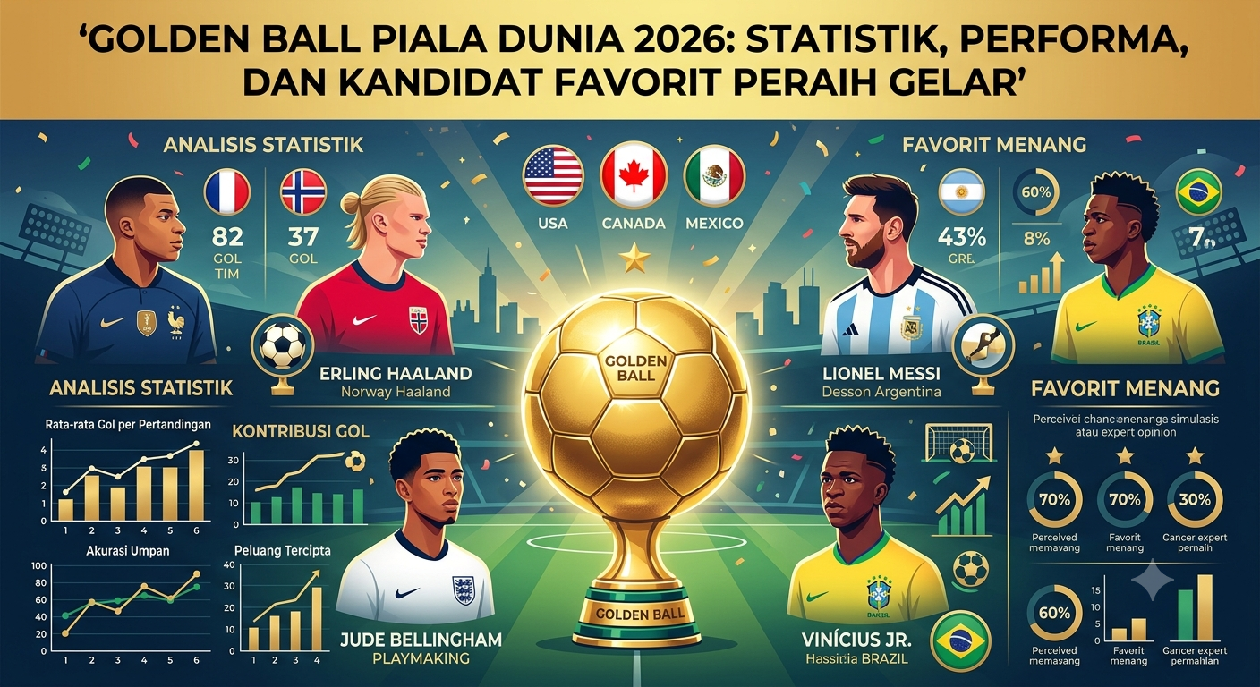 Golden Ball Piala Dunia 2026: Statistik, Performa, dan Kandidat Favorit Peraih Gelar