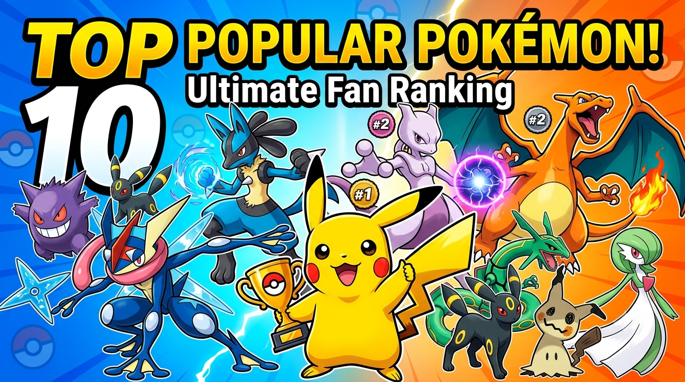 Top 10 Most Popular Pokémon in the World: The Ultimate Fan Ranking