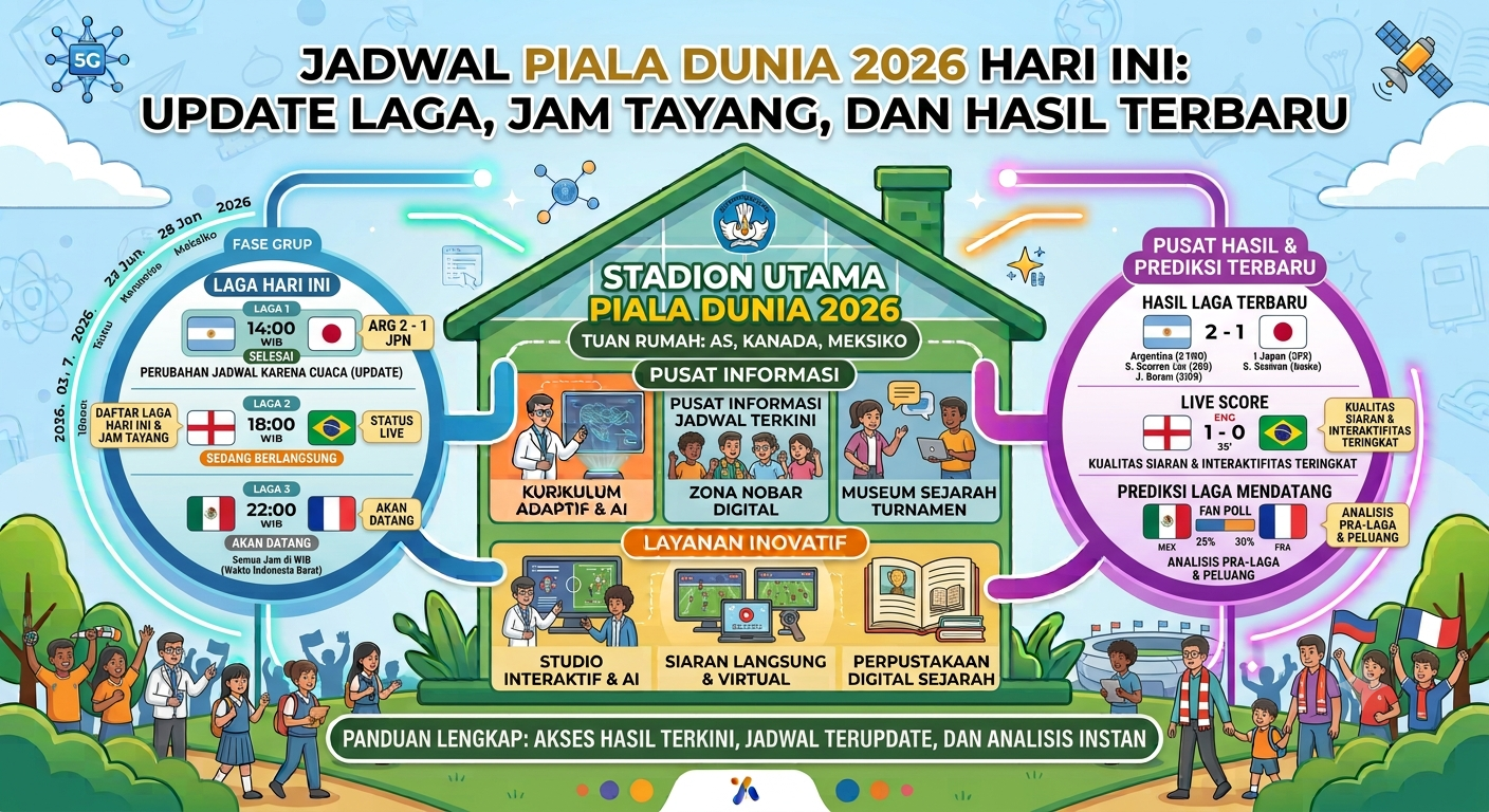 Jadwal Piala Dunia 2026 Hari Ini: Update Laga, Jam Tayang, dan Hasil Terbaru