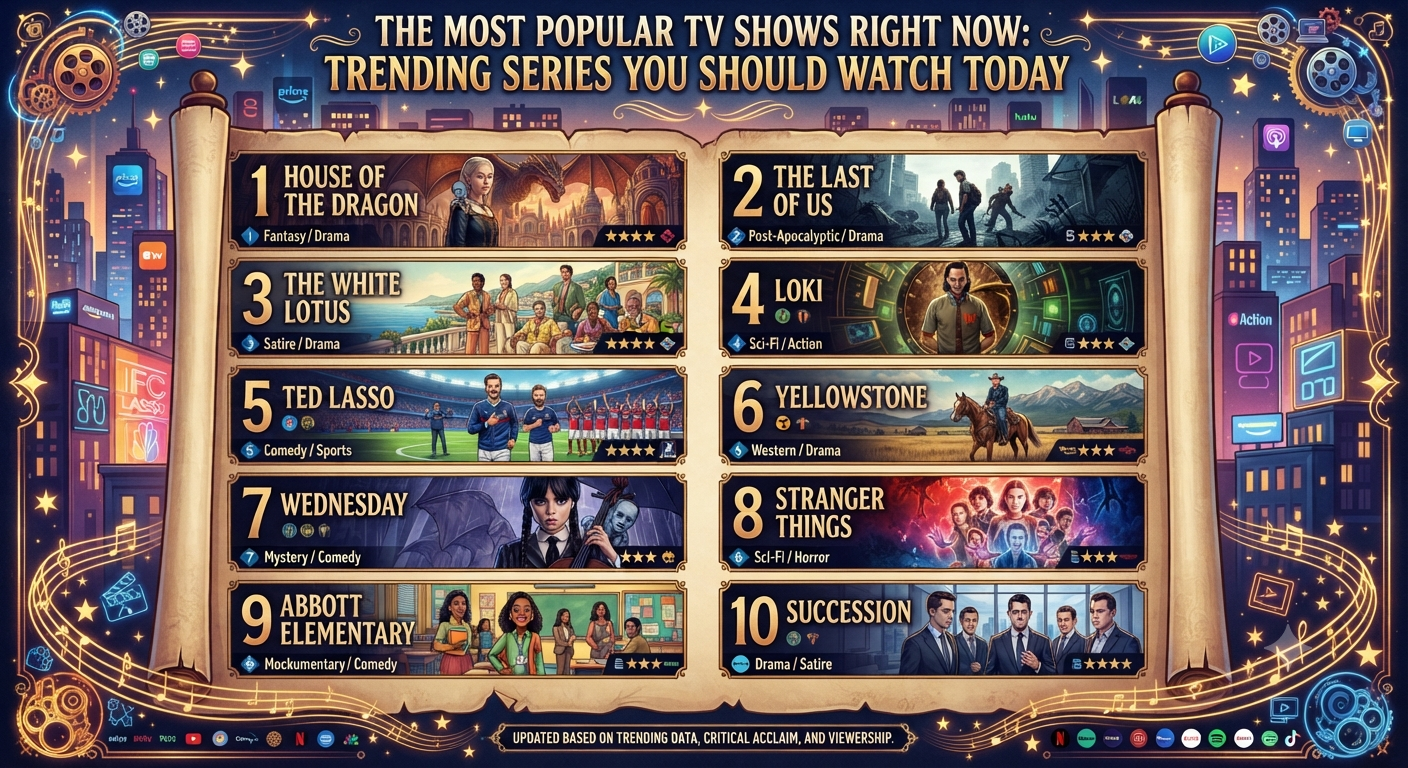 The Most Popular TV Shows Right Now: Trending Series You Should Watch Today