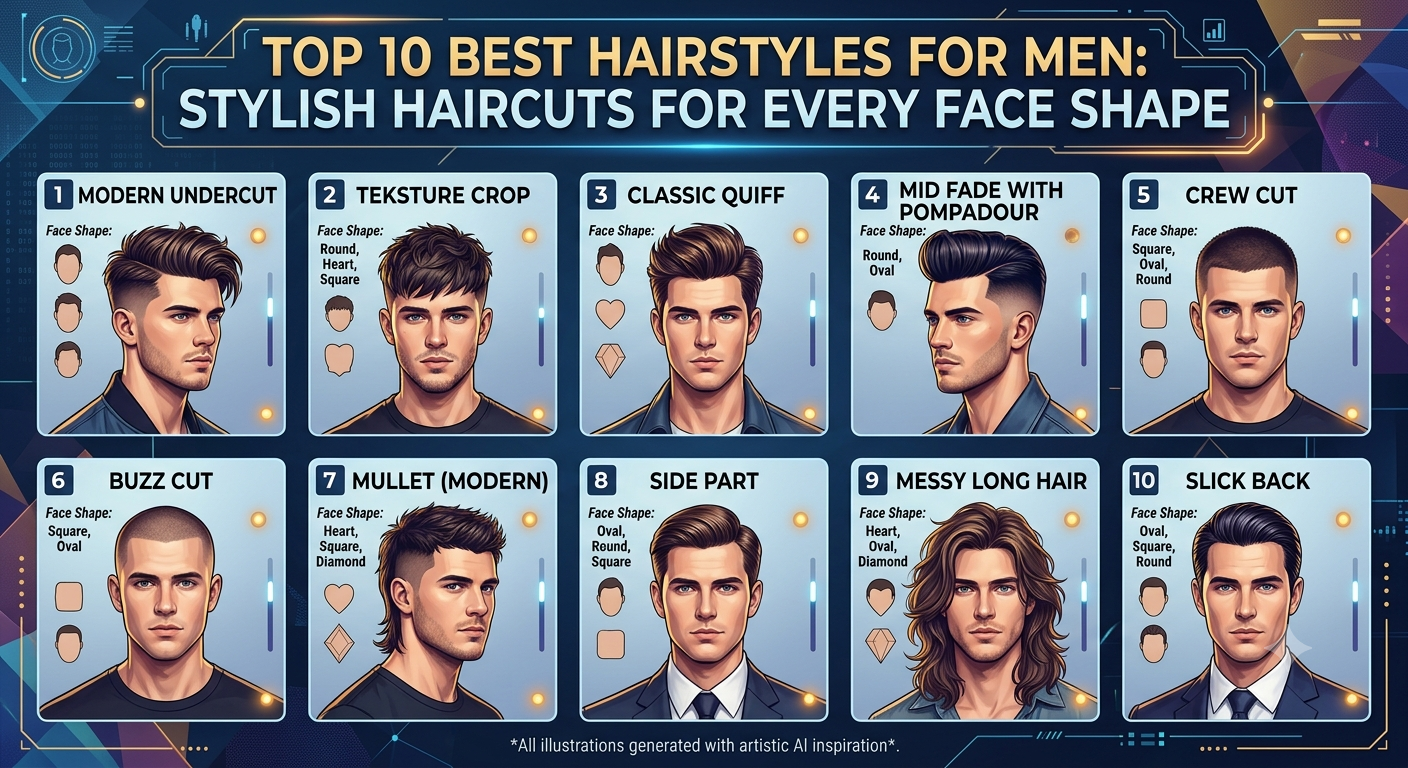 Top 10 Best Hairstyles for Men: Stylish Haircuts for Every Face Shape