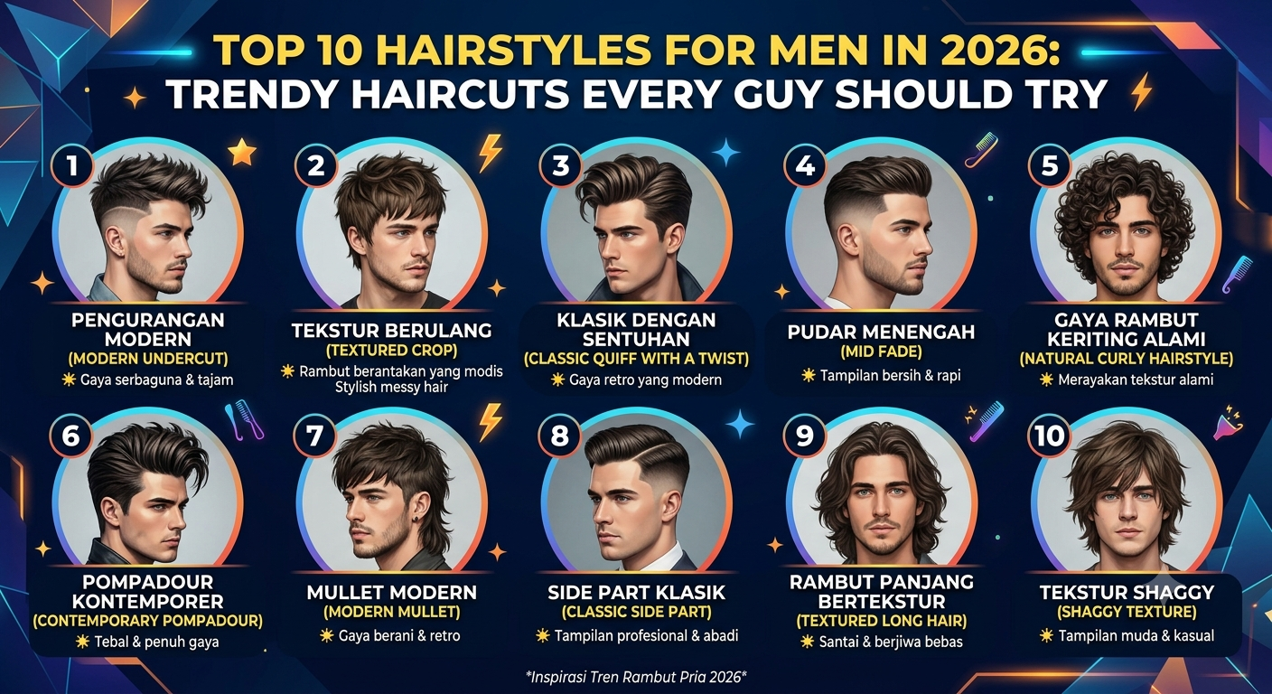 Top 10 Hairstyles for Men in 2026: Trendy Haircuts Every Guy Should Try