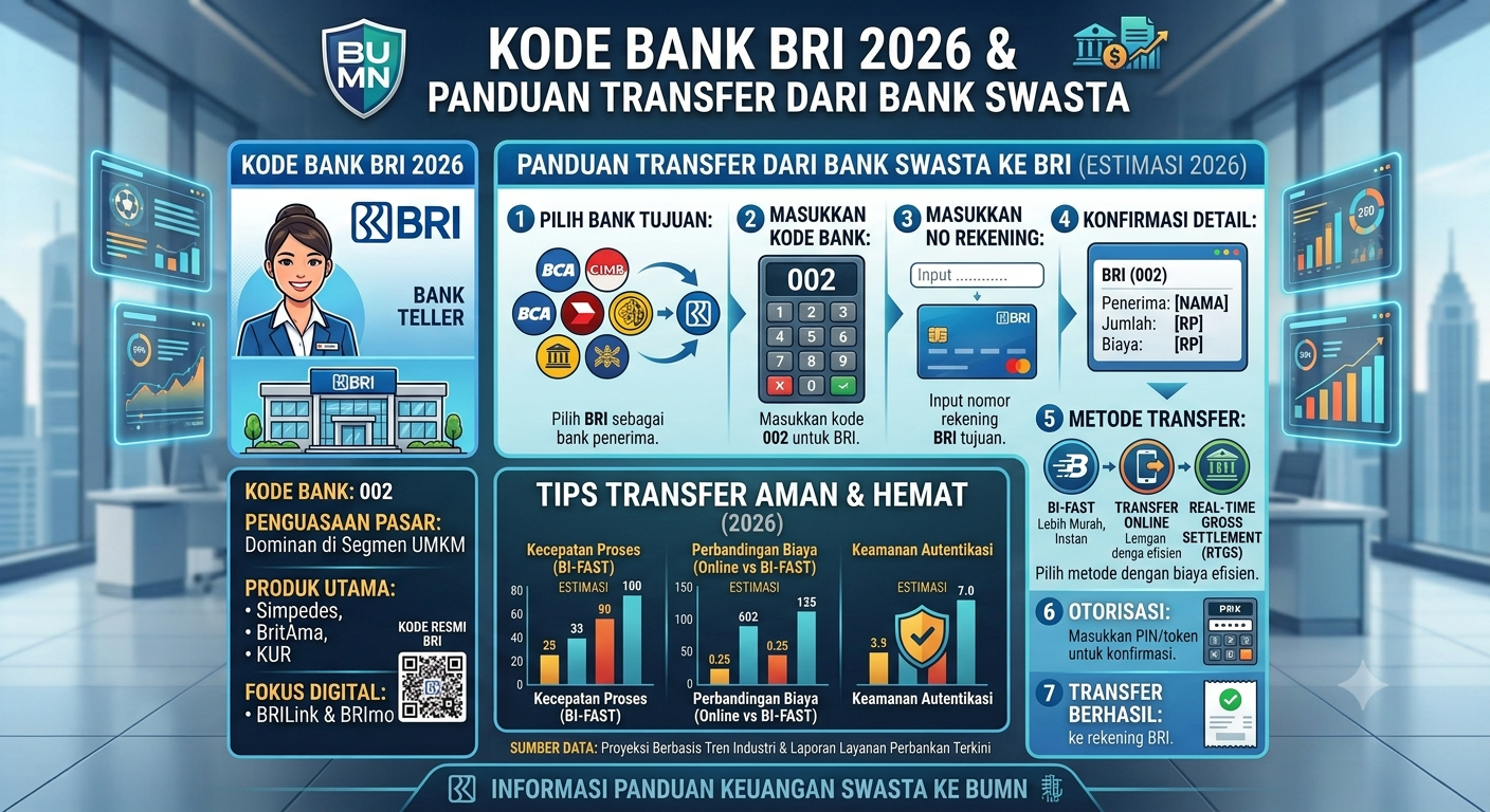 Kode Bank BRI 2026 dan Panduan Transfer dari Bank Swasta