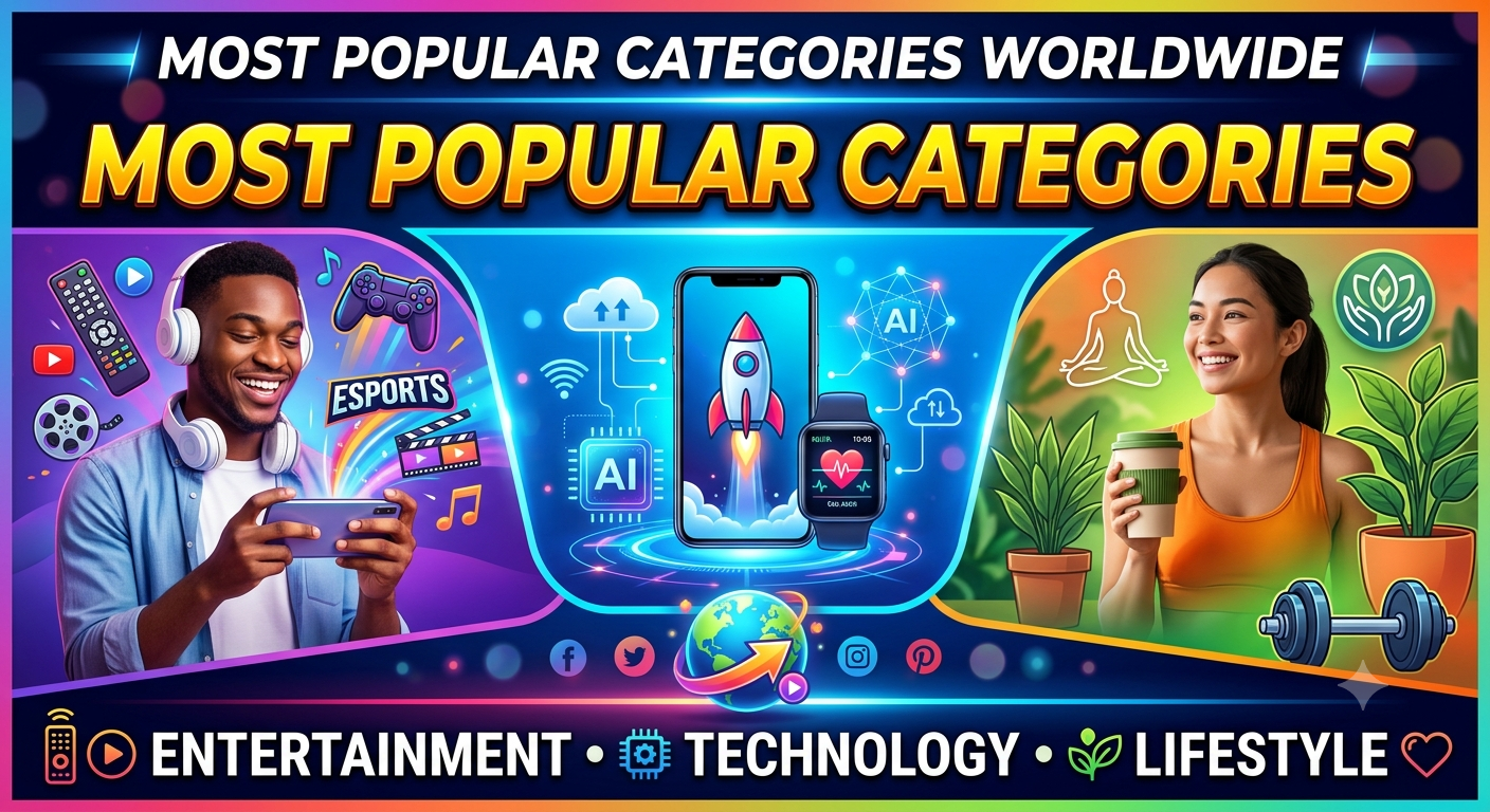 Most Popular Categories Worldwide: From Entertainment to Technology and Lifestyle