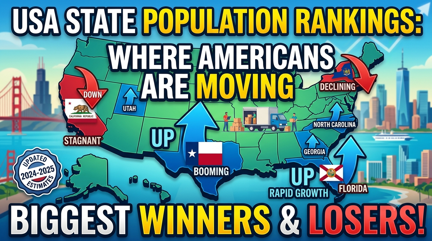 Most Populous States Ranked: Where Americans Live and How Population Is Changing