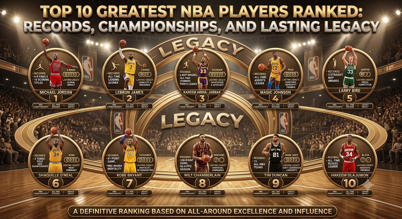 Top 10 Greatest NBA Players Ranked: Records, Championships, and Lasting Legacy